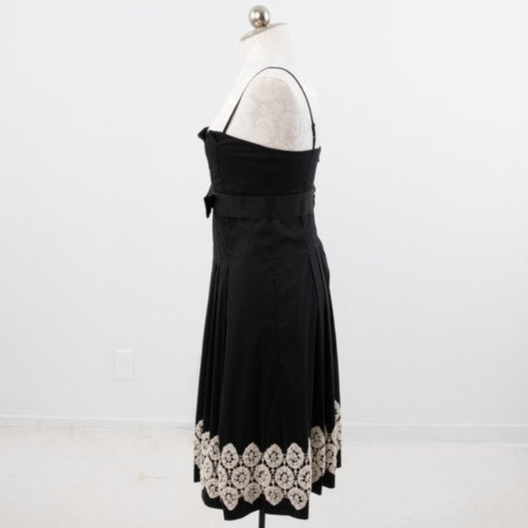 Robert Rodriguez 8 Pleated Babydoll Dress Black - Picture 3 of 7